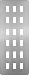 Schneider Electric Ultimate - crewless plate Grid system - 18 gangs - frame - stainless steel - GUGS18GSS